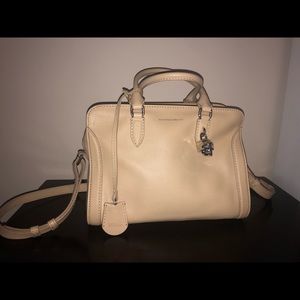 Alexander McQueen padlock small leather tote